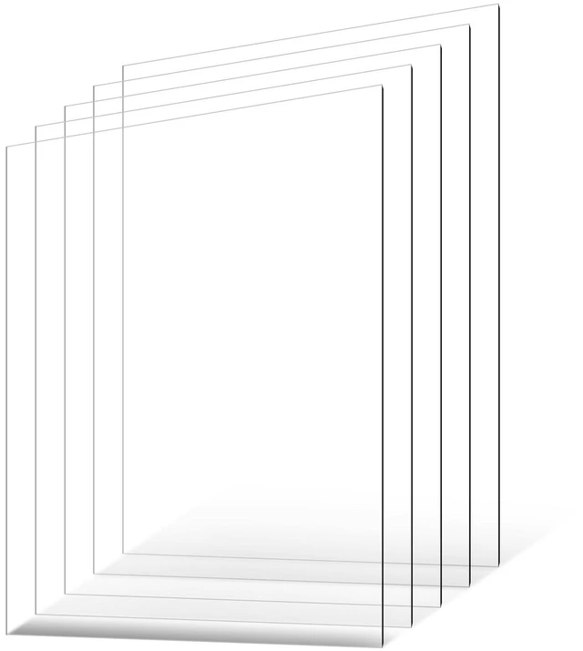 Alt view image 3 of 7 - PET/Plexiglass Sheets, 5-Pack Plastic Sheet, 24 x 36 Inch 0.04 Inch Thick Transparent Clear Flexible Plastic Panels for Craft, Replacement Picture Frame Glass, DIY Display Project, Easy to Cut