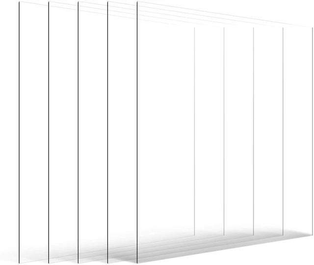 Alt view image 6 of 7 - PET/Plexiglass Sheets, 5-Pack Plastic Sheet, 24 x 36 Inch 0.04 Inch Thick Transparent Clear Flexible Plastic Panels for Craft, Replacement Picture Frame Glass, DIY Display Project, Easy to Cut