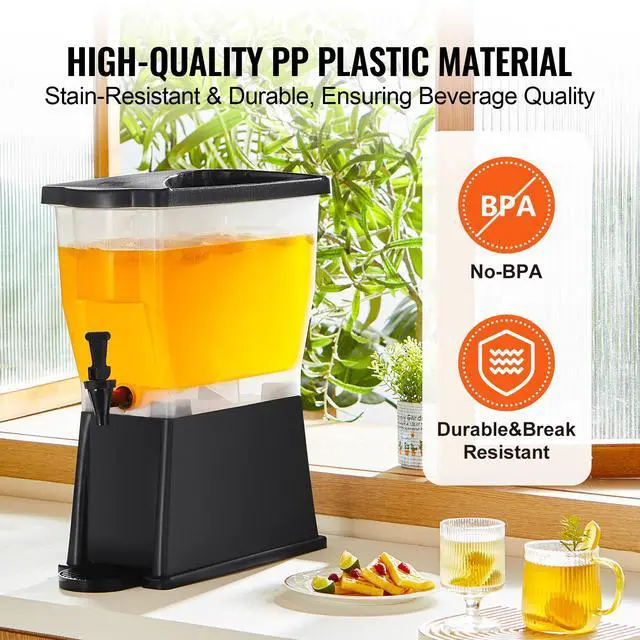 Alt view image 3 of 7 - Beverage Dispenser, 3 Gallon Drink Dispenser for Parties, Plastic Juice Dispenser with Stand Spigot Lid, Iced Tea Lemonade Juice Water Dispenser, for Restaurants, Hotels, Parties