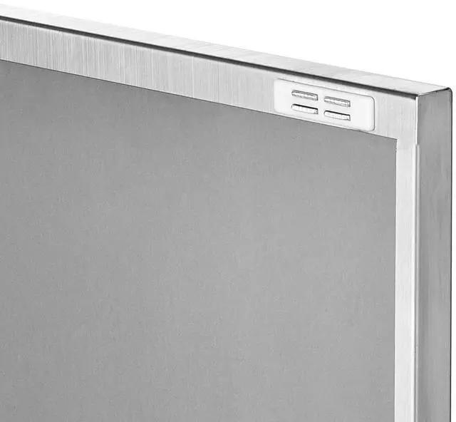 Alt view image 5 of 6 - BBQ Access Door, 42W x 21H Inch Double Outdoor Kitchen Door, Stainless Steel Flush Mount Door, Wall Vertical Door with Handles, for BBQ Island, Grilling Station, Outside Cabinet
