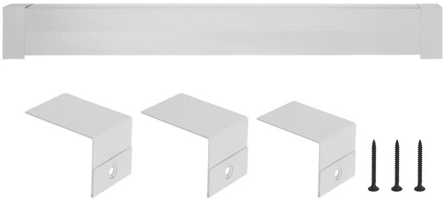 Main image of Baseboard Heater Covers, Basic Series 6 ft Standard Electric Heating Unit Front Cover for Home Improvement, Heavy-duty Steel, Easy Installation for Bedroom Replacing Old Cover, White