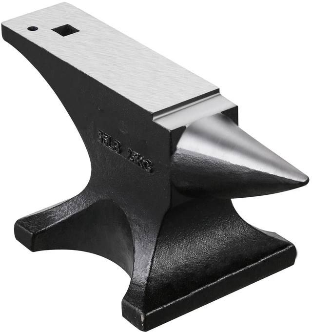 Main image of Single Horn Anvil 55lbs Cast Steel Anvil Round Horn Anvil for Blacksmiths