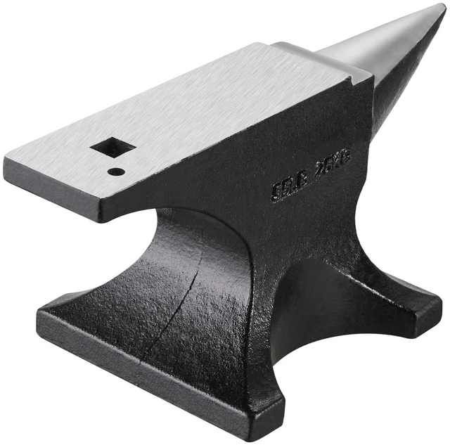 Alt view image 4 of 7 - Single Horn Anvil 55lbs Cast Steel Anvil Round Horn Anvil for Blacksmiths
