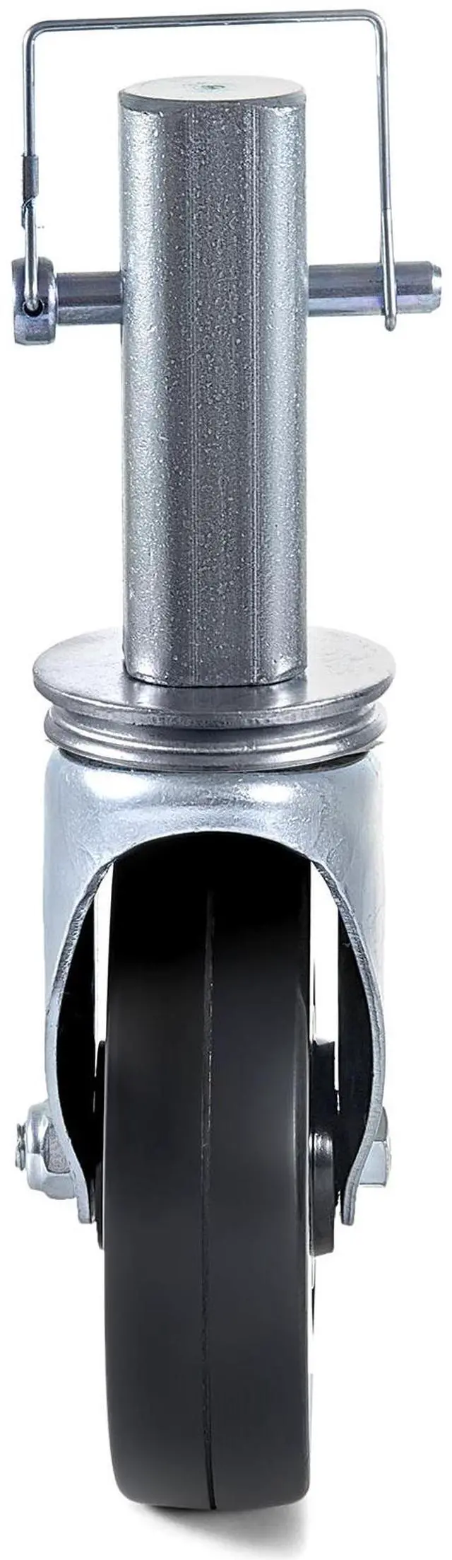 Alt view image 6 of 7 - 4 Pack 5Inch Scaffolding Rubber Swivel Caster Wheels with Dual Locking Heavy Duty Casters 1.25Inch Square Stem 440LBS Capacity per Wheel