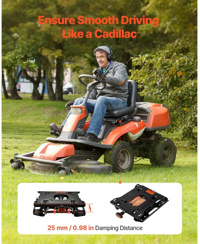 Alt view image 5 of 6 - Universal Seat Suspension Kit without Slider Track Fits Lawn Mower Tractor