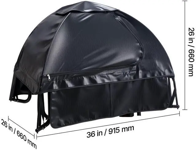 Alt view image 4 of 7 - Generator Cover Universal Waterproof Cover 36x26x26 in for 70-108 in Black
