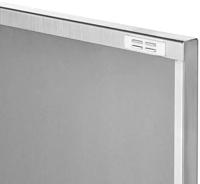 Alt view image 5 of 7 - BBQ Access Door, 36W x 21H Inch Double Outdoor Kitchen Door, Stainless Steel Flush Mount Door, Wall Vertical Door with Handles and Vents, for BBQ Island, Grilling Station, Outside Cabinet