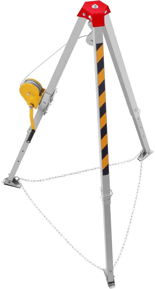 Alt view image 2 of 7 - Confined Space Tripod Kit, Confined Space Tripod 7' Legs and 98' Cable, Confined Space Rescue Tripod 32.8' Fall Protection, 1200 lbs Winch, Harness, Storage Bag