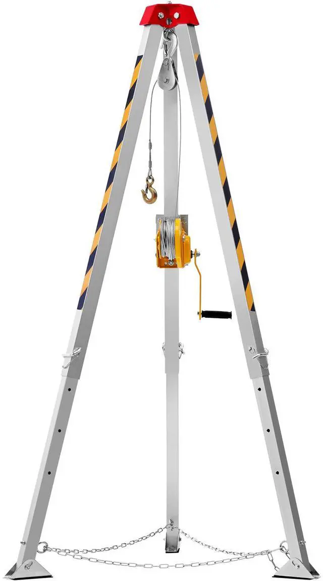 Alt view image 3 of 7 - Confined Space Tripod Kit, Confined Space Tripod 7' Legs and 98' Cable, Confined Space Rescue Tripod 32.8' Fall Protection, 1200 lbs Winch, Harness, Storage Bag