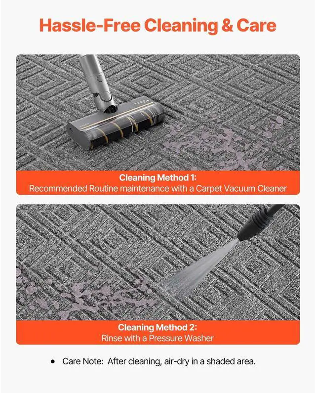 Alt view image 6 of 7 - Front Door Mat, 61.5 x 36 in Commercial Floor Mat for Indoor and Outdoor, Modern Stylish Carpet with TPE Backing, Heavy Duty Washable Entry Industrial Rug for Hallway, Balcony, Garage, Grey