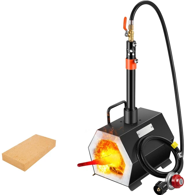 Main image of Propane Forge Portable, Single Burner Tool and Knife Making, Large Capacity Blacksmith Farrier Forges, Mini Furnace Blacksmithing, Gas Forging Tools and Equipment, Complete Kit