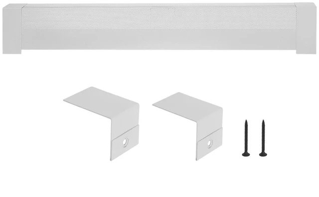 Main image of Baseboard Heater Covers, Basic Series 4 ft Standard Electric Heating Unit Front Cover for Home Improvement, Heavy-duty Steel, Easy Installation for Bedroom Replacing Old Cover, White