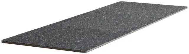 Alt view image 5 of 7 - 0.56 Inch Thick Gym Floor Mats, 12 Tiles Rubber Top with EVA Foam, 25" x 25" Gym Flooring Workout Mats with 48 sq.ft Coverage, Interlocking Puzzle Gym Mats for Gym, Home, Garage, Black & White
