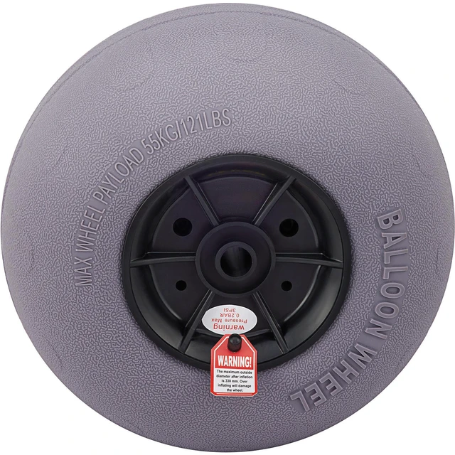 Alt view image 3 of 7 - Beach Balloon Wheels, 13" Replacement Sand Tires, TPU Cart Tires for Kayak Dolly, Canoe Cart and Buggy w/Free Air Pump, 2-Pack