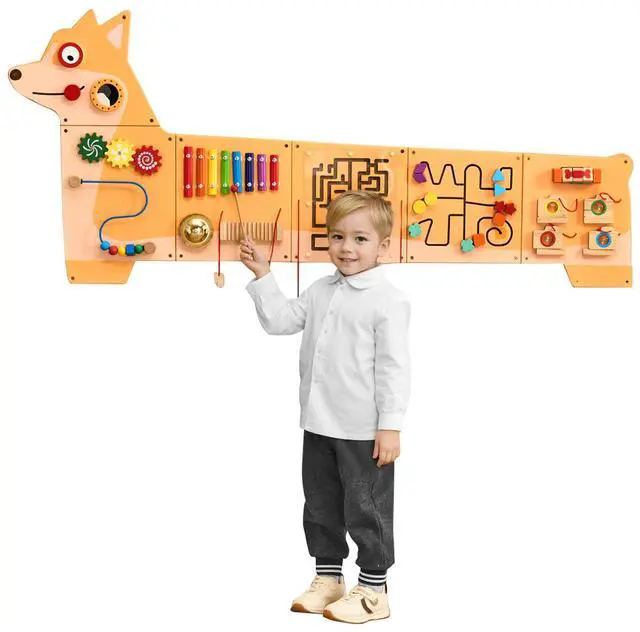 Alt view image 2 of 7 - Puppy Activity Wall Busy Board Panels 12 Activities Sensory Wall Panel