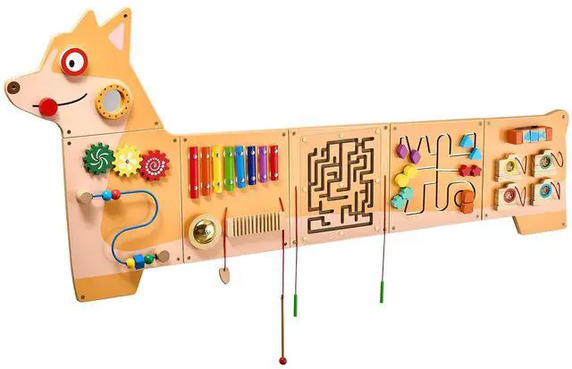 Alt view image 3 of 7 - Puppy Activity Wall Busy Board Panels 12 Activities Sensory Wall Panel