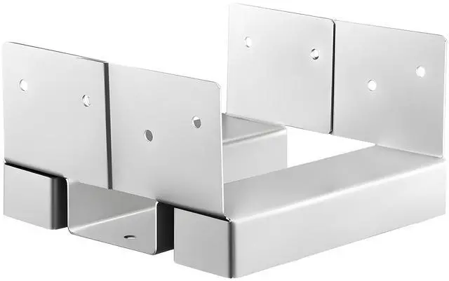 Alt view image 3 of 7 - 10 Pcs 6x6 Post Base Bracket Post Anchor for Concrete Inner Size 5.49x5.57 in