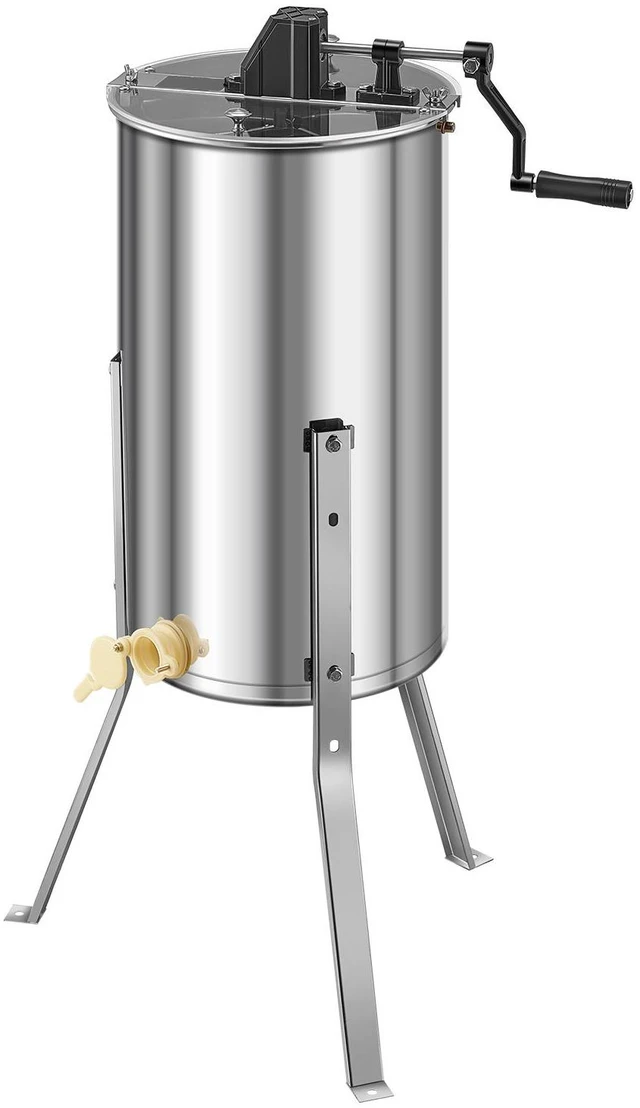 Alt view image 2 of 7 - Manual Honey Extractor 2 Frame Beekeeping Honeycomb Spinner Stainless Steel