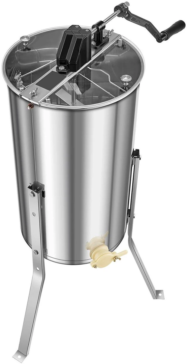 Alt view image 4 of 7 - Manual Honey Extractor 2 Frame Beekeeping Honeycomb Spinner Stainless Steel