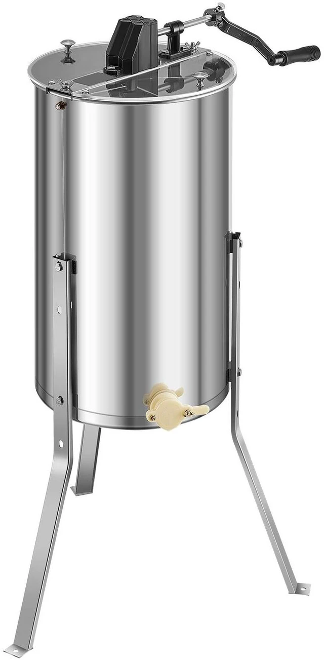 Alt view image 7 of 7 - Manual Honey Extractor 2 Frame Beekeeping Honeycomb Spinner Stainless Steel