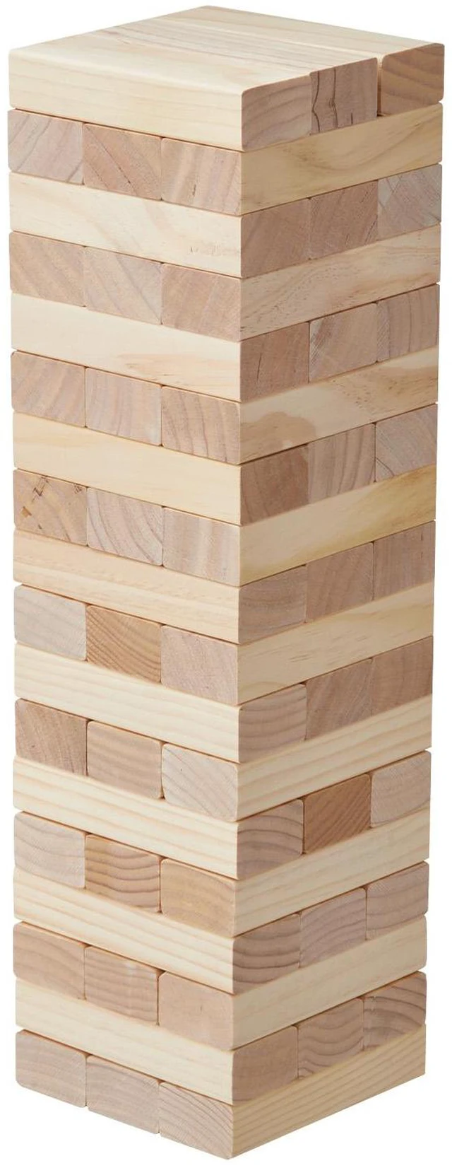 Alt view image 5 of 7 - Tumbling Timber Toy 54 Blocks Large Tumble Tower Blocks Game Pine Wood Bag