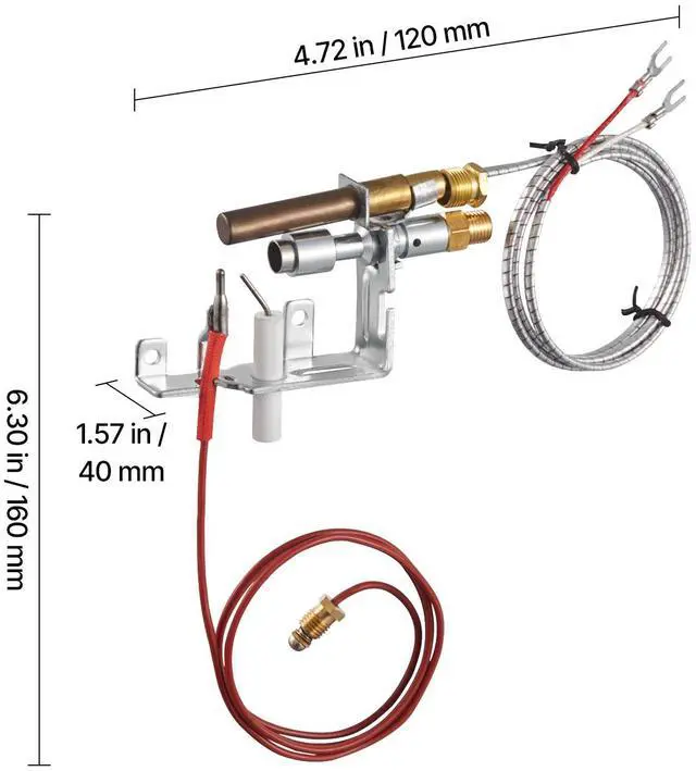 Alt view image 7 of 7 - Gas Pilot Assembly, OE 103779-01, PP231, NG8218 Fireplace Natural Gas Ignition Replacement, Compatible with CIVF-25, CIVF-25CF, VFH-33M, VFH-33R, VFH-33T, VFHS-20R, VFSR-16, VFSR-18 Models
