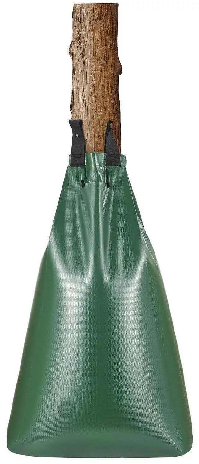 Alt view image 3 of 7 - Tree Watering Bag Slow Release 4 Pack 20 Gallons, Water Bags for Trees, Refillable Tree Drip Irrigation Bags with Zipper, Durable Tree Watering System for Deep Root Targeting