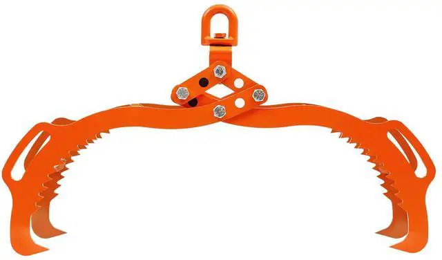 Alt view image 2 of 7 - 28in Log Lifting Tongs 4 Claw Solid Steel Log Grapple Swivel Log Tools