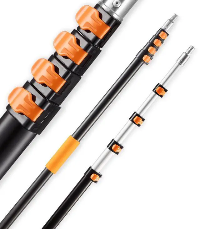 Alt view image 3 of 7 - Telescopic Extension Pole 4.66-19 FT Multi-Purpose for Painting Cleaning