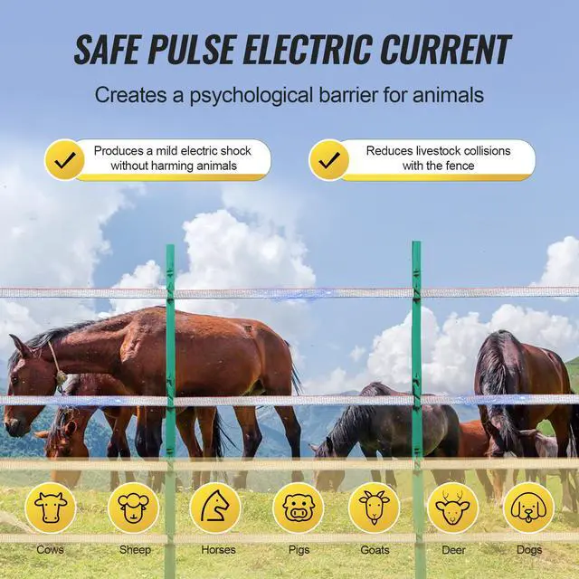 Alt view image 7 of 7 - 1640Ft 500M Electric Fence Tape Fencing Polytape Horse Cattle Livestock