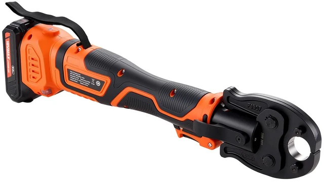 Alt view image 3 of 7 - Cordless Mini Press Tool, 18V Electric Pipe Crimping Tool for 1/2", 3/4", 1" PEX Pipe Copper Rings, PEX Press Tool Kit with 2pcs Battery, Fast Charger & Carrying Case - Meet ASTM F1807 Standard