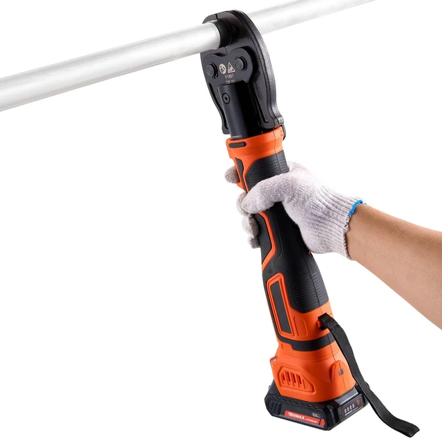 Alt view image 4 of 7 - Cordless Mini Press Tool, 18V Electric Pipe Crimping Tool for 1/2", 3/4", 1" PEX Pipe Copper Rings, PEX Press Tool Kit with 2pcs Battery, Fast Charger & Carrying Case - Meet ASTM F1807 Standard