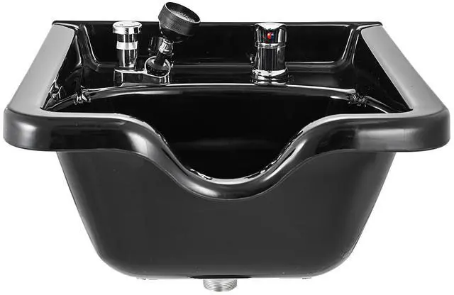 Alt view image 5 of 7 - Shampoo Bowl Sink Black ABS Plastic Salon and Spa Hair Sink Beauty Salon Equipment for Hair Stylists