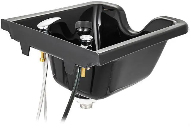 Alt view image 6 of 7 - Shampoo Bowl Sink Black ABS Plastic Salon and Spa Hair Sink Beauty Salon Equipment for Hair Stylists