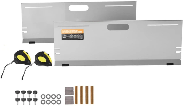 Main image of Wheel Alignment Tool, 2-Pack Alignment Tool Toe Plates, Stainless Steel Toe Angle Measurement Tool Plate, 4 Alignment Rods and Magnetic Slots, Includes Measuring Tapes & Conversion Chart