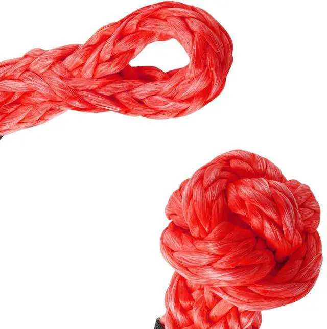 Alt view image 6 of 6 - Soft Shackle Synthetic Recovery Rope 2PCS 1/2"x22" 44092lbs Break Strength