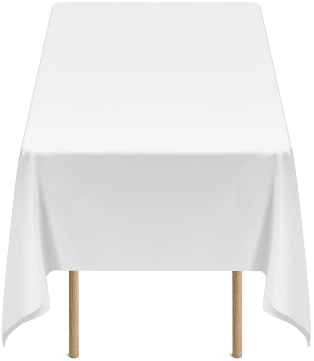 Alt view image 4 of 7 - White Tablecloths for Rectangle Tables, 10 Pack, 60 x 102 Inches, Reusable and Machine Washable Table Clothes, Wrinkle-Resistant Polyester Fabric Table Covers for Wedding, Party, Banquet