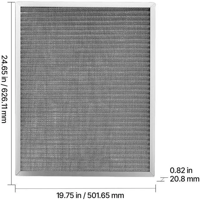 Alt view image 6 of 7 - 20x25x1 Aluminum Electrostatic Air Filter MERV 8 Actual 19.75x24.65x0.82