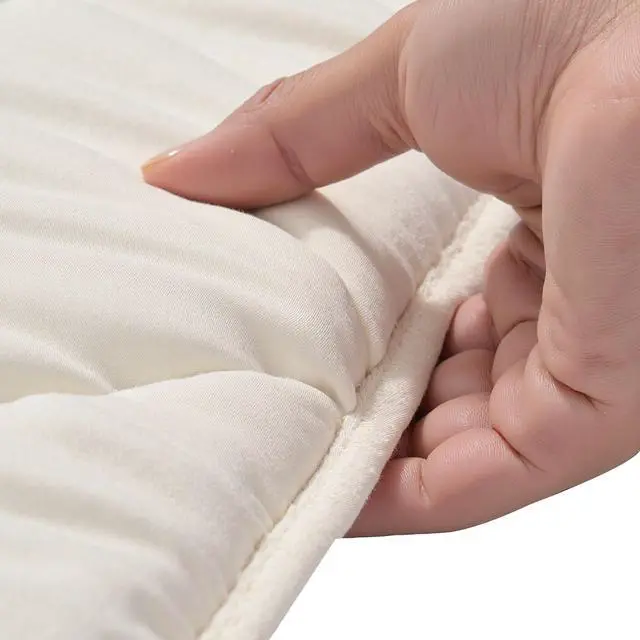 Alt view image 2 of 7 - Japanese Tatami Mat, Twin Size Foldable Japanese Tatami Mattress, Futon Mattress with Storage Bag & Fastener, 9-Layer Floor Mat for Sleeping, Dormitory, Meditation, Yoga, 80 x 39 x 2.5 in, White