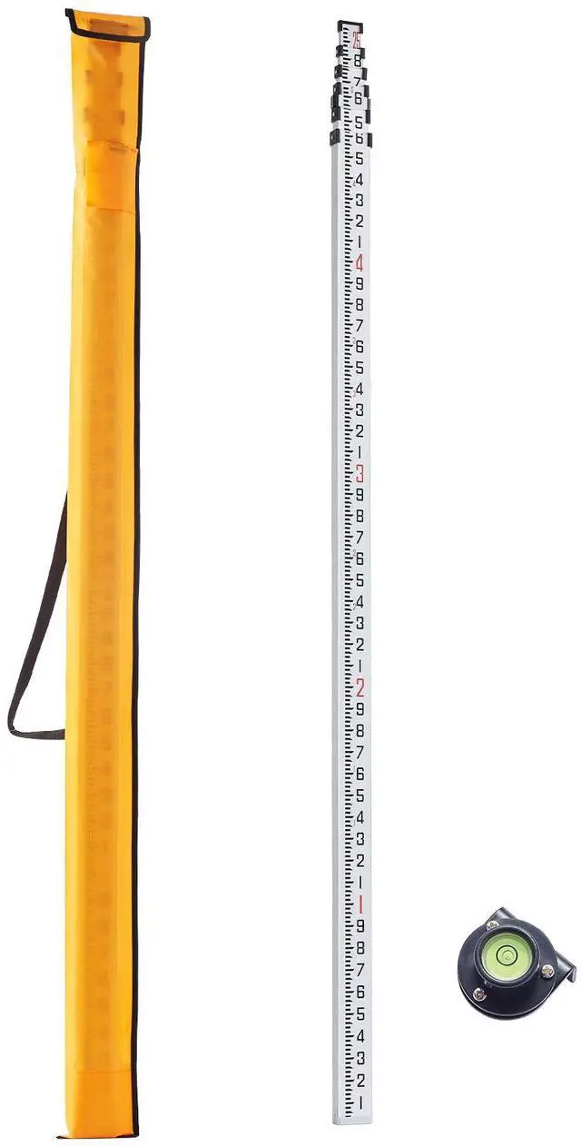 Main image of Measuring Rod 25-Feet/10ths 6 Sections Telescopic Grade Rod 1/10ft w/ Bag