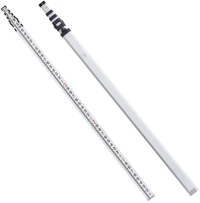 Alt view image 2 of 7 - Measuring Rod 25-Feet/10ths 6 Sections Telescopic Grade Rod 1/10ft w/ Bag