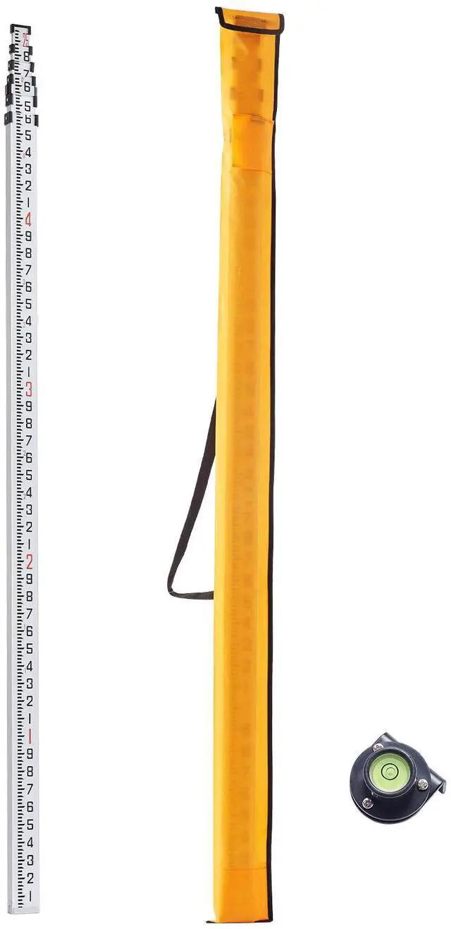 Alt view image 4 of 7 - Measuring Rod 25-Feet/10ths 6 Sections Telescopic Grade Rod 1/10ft w/ Bag