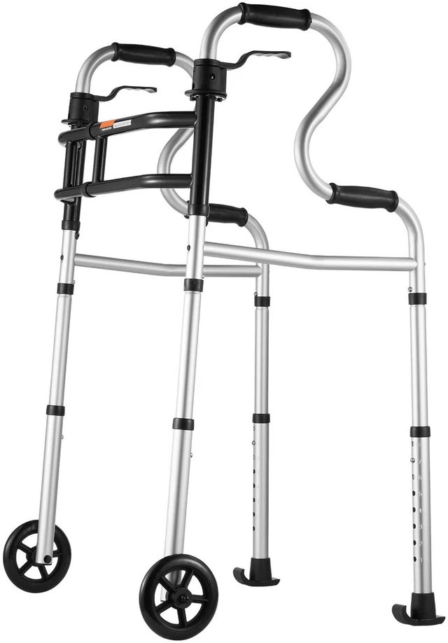 Alt view image 3 of 7 - Folding Walker Stand-Assist Folding Walkers with Adjustable Height & Width