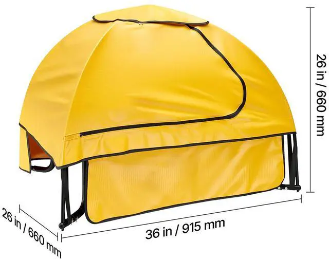 Alt view image 6 of 7 - Generator Cover Universal Waterproof Cover 36x26x26in for 70-108in Yellow