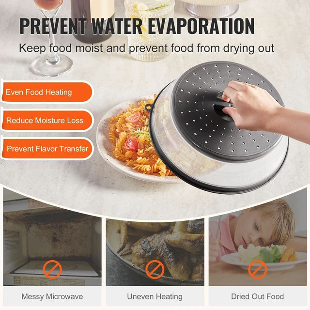 Alt view image 6 of 7 - 2PCS Microwave Splatter Covers 10.4" Collapsible Microwave Food Lid 300°F