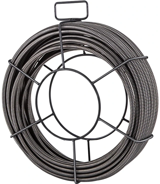 Alt view image 5 of 7 - Drain Cleaning Cable 100 Feet x 3/8 Inch Solid Core Cable Sewer Cable Drain Auger Cable Cleaner Snake Clog Pipe Drain Cleaning Cable Sewer Drain Auger Snake Pipe