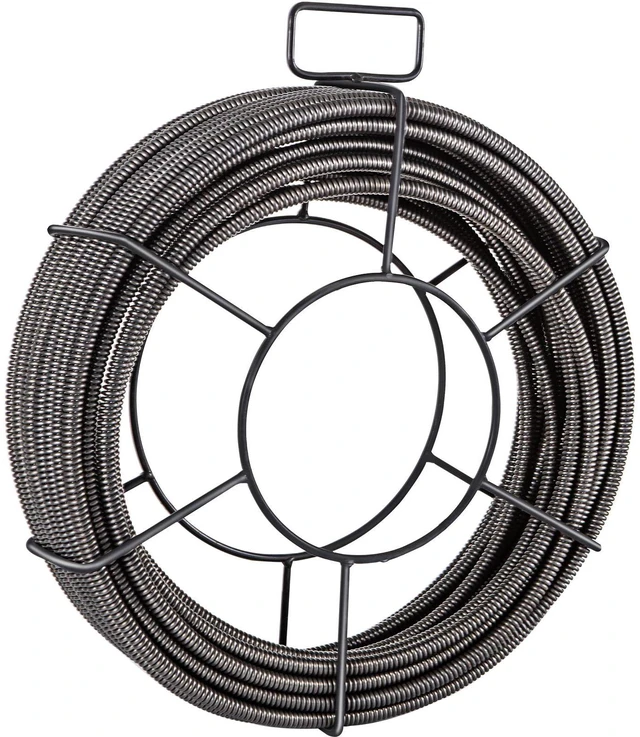 Alt view image 6 of 7 - Drain Cleaning Cable 100 Feet x 3/8 Inch Solid Core Cable Sewer Cable Drain Auger Cable Cleaner Snake Clog Pipe Drain Cleaning Cable Sewer Drain Auger Snake Pipe