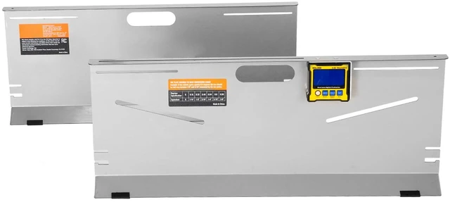 Alt view image 6 of 6 - Wheel Alignment Tool, 2-Pack Toe Plates, Camber/Caster/Toe Gauge 0.1° Accuracy, Stainless Steel Tool Plate, Magnetic Slots and 6 Alignment Rods, Includes 2 Measuring Tapes & Conversion Chart