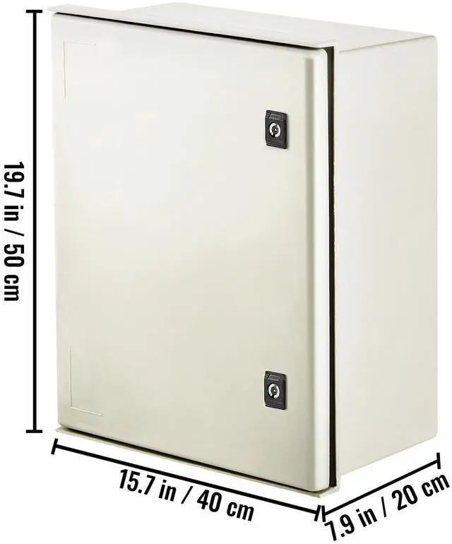 Alt view image 5 of 7 - NEMA Enclosure, 20 x 16 x 8 inches, NEMA 4X Fiberglass Steel Electrical Box, IP66 Waterproof & Dustproof Hinged Junction Box for Outdoor Indoor Use, with Mounting Plate(50x40x20 cm))