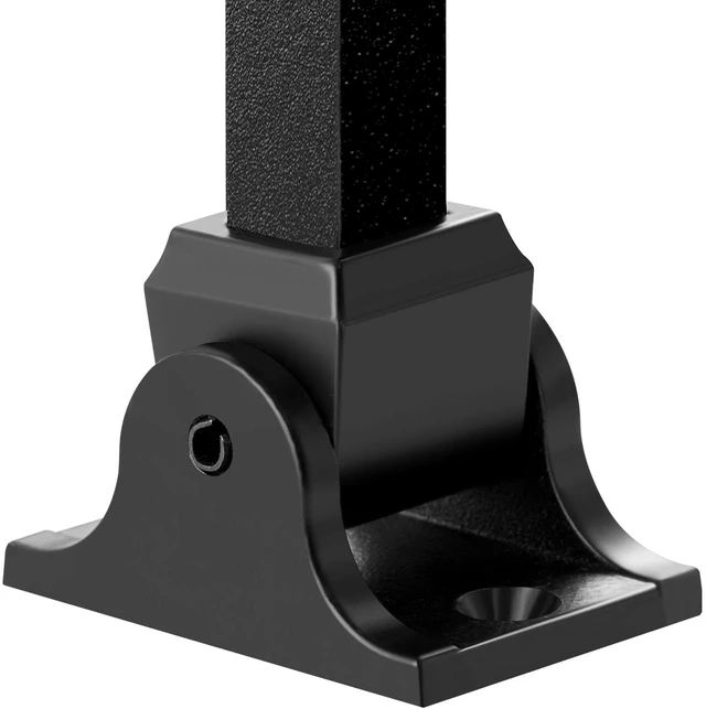 Alt view image 3 of 7 - Aluminum Alloy Baluster Shoes Square Balusters Baluster Wrought Spindles for Staircase Slant Shoes with Screw Holes for Use with 1/2 Inch Staircase Balusters, Spray Coated Black (50 Pcs)